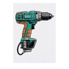 'Electric Power Drill' Temporary Tattoo - Water Resistant, Skin-Safe, Non-Toxic