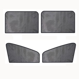 DOLAMANÍ Sun protection for car curtain, sun protection magnetic for UV protection, heat protection, sun protection car baby, side window curtain, reflective mesh, front windscreen rear window (4 pieces)