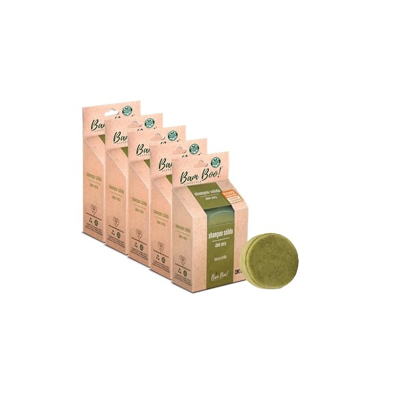 5 Pack Shampoo Sólido Artesanal Aloe Vera 80 Gr Bam