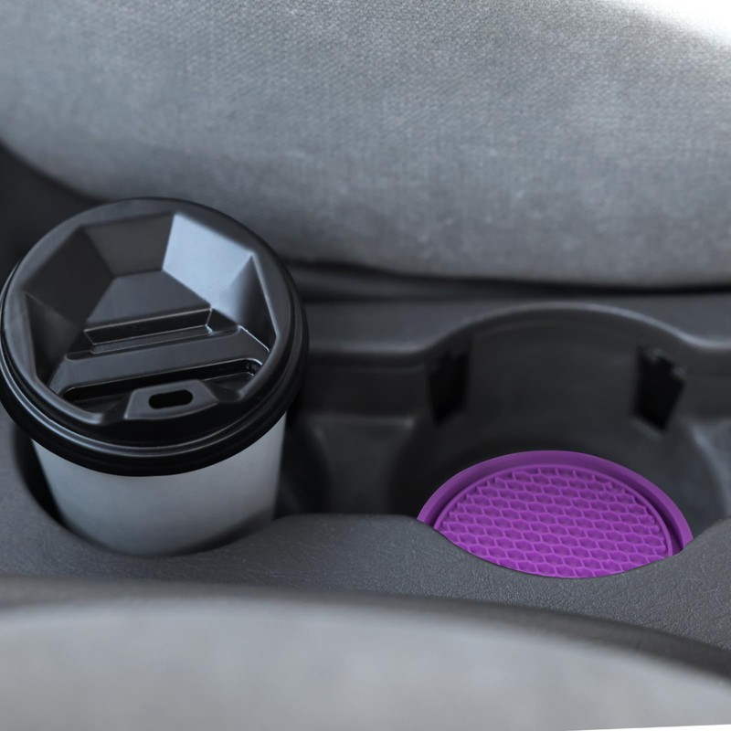sourcing map 2pcs Car Cup Coasters Universal PVC Car Cup