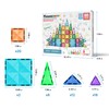 PicassoTiles 60 pcs Mini Magnetic Tiles Magnet Toys Travel-Friendly On-The-Go
