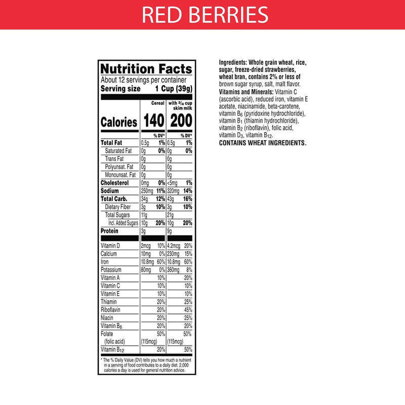 Special K Breakfast Cereal Red Berries, 16.9 oz