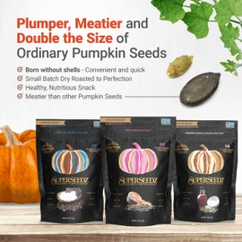 PUMPKIN SEEDS: MAPLE SUGAR & SEA SALT | PREMIUM SELECT LINE BY SUPERSEEDZ | WHOLE 30 | VEGAN | KETO | 8G PLANT BASED PROTEIN | PRODUCED IN USA | NUT FREE | GLUTEN FREE SNACK | (6-PACK, 4OZ EACH)
