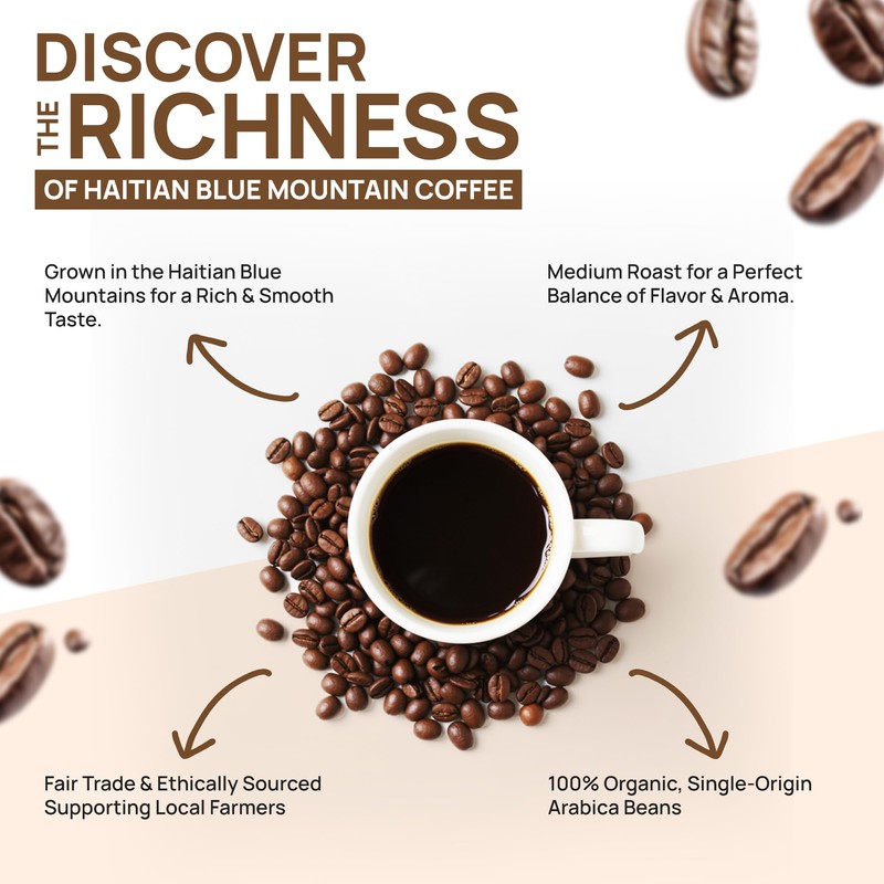 Alaso Cafe Whole bean Coffee |100% Haitian Blue Mountain whole