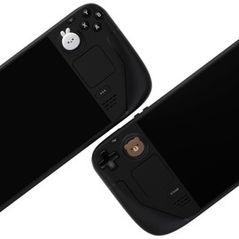 Joystick Cap Cover for PlayVital ps portal, Steam Deck OLED Compatible Grip Joystick Cap, Thumb Grip Cap for Steam Deck LCD [Cute Bear & Smiley Bunny]