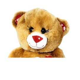 JGT Ja'Cor (1) Valentine’s Day Gift Basket Set— Reusable Red Oval Willow, Plush Brown Teddy Bear, Candy Jar, Assorted Valentines Candies and Goodies— for Her, Women, Wife, Girlfriend, Mom, Mother