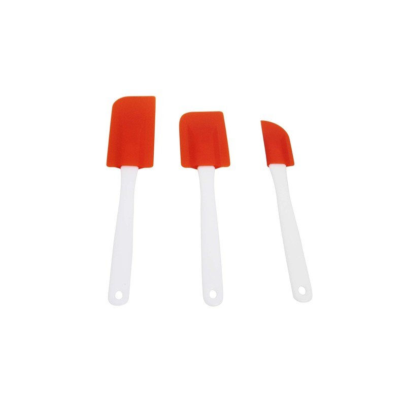 IMUSA USA Plastic Spatula Set, 3-Piece, Orange