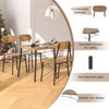 VECELO Kitchen Table Chairs Set for 4, 5 Piece Wood