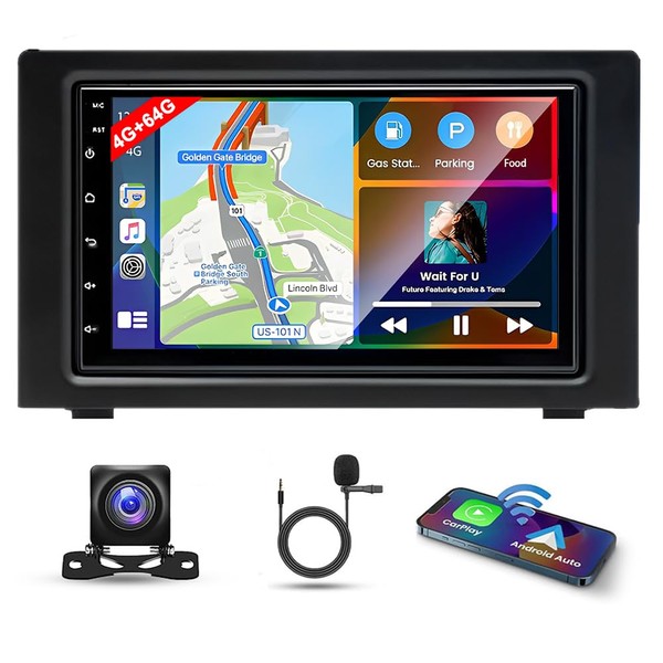 7 Inch 4G+64G Android 14 Car Stereo for Saab 9-3