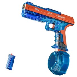 Summer Water Toys Electric Water Gun Toy High Capacity Water Guns for Adults & Kids,Summer Water Toys Electric Squirt Gun for Beach Pool Swimming Outdoor Party（Orange）