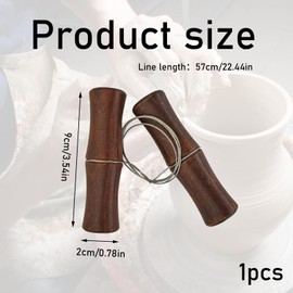 1PC Cheese Wire Cutter Durable Rust Resistant Non Slip Cheese Cutter with Wire Easy to Clean and Maintain Resilient Clay Cutting Wire for Dough Clay Pottery Ceramics Art Sculptures Cheese