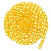 SEVSTATWK Yellow Plastic Chain 25ft, 1.42" Link, High Visibility Plastic