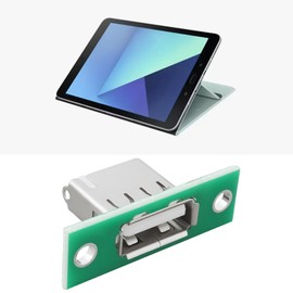 YINETTECH 10pcs USB 2.0 Type A Female Panel Mount Connector Reversible Design Solder Type 480Mbps for Mobile Devices Laptops Tablets Peripherals