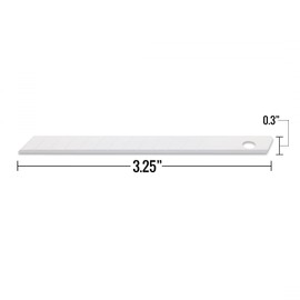 ToolTreaux White Ceramic Two Notch Box Cutter Utility Knife Replacement Blades, Pack of 10