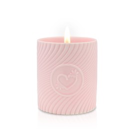 HIGHONLOVE Massage Candle, Luxurious, Soy-Based Massage Candle with Coconut Oil, Natural Massage Candle Made with Hemp Oil (Strawberries & Champagne) (250g)