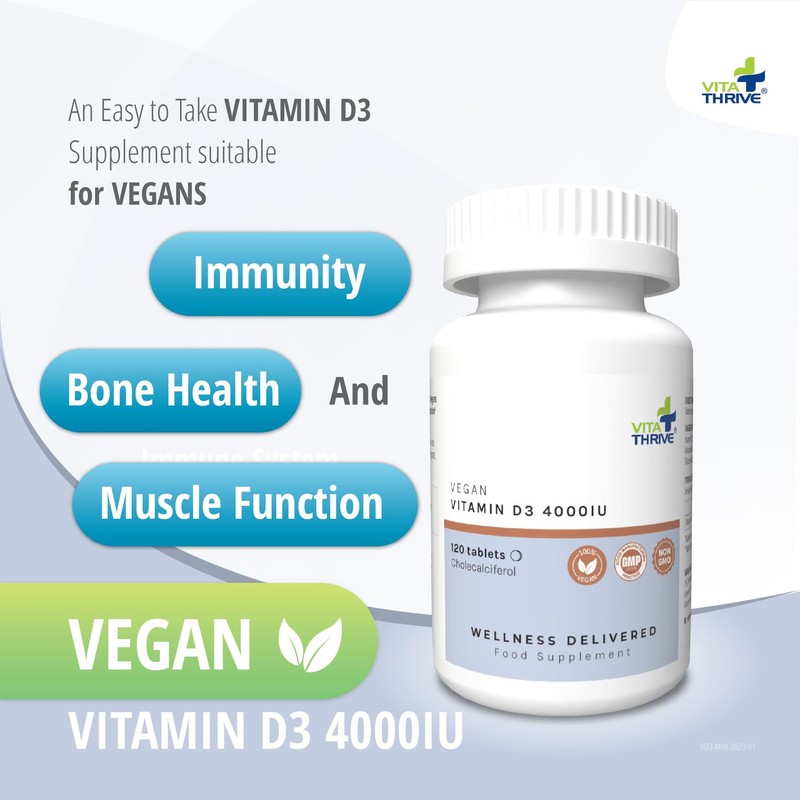 VitaThrive® Vegan Vitamin D3 400iu– 120 Tablets