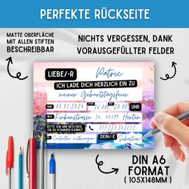 ZETTMANN® 10 Invitation Cards Children's Birthday Girl Boy Invitation Cards Birthday Invitation Cards Birthday Invitations for Children (Gamer)