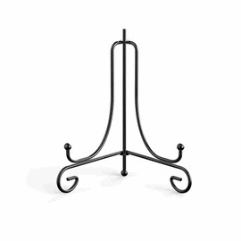 Iron Display Stand, 2 Pcs Black Plate Stands, for Frames, Decorative BoardPictures, Books, Artworks (10 in)