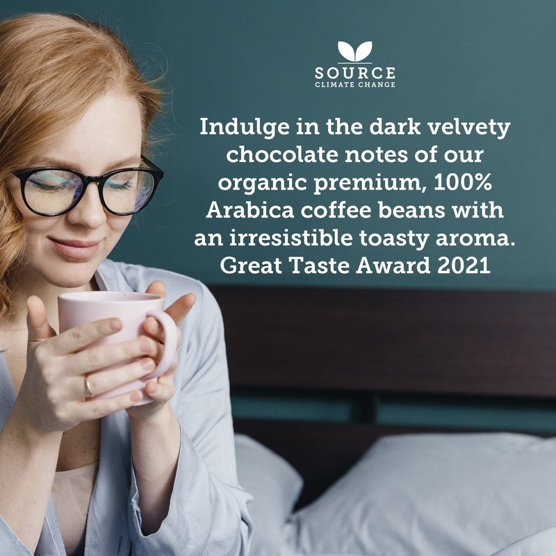 Whole Decaffeinated Coffee Beans - Organic, Award Winning Medium Dark