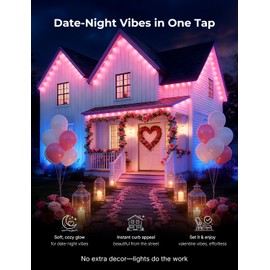 Smart 100FT Permanent Outdoor Lights, RGB LED Lights Outside with App Control - DIY Colors Scene Modes, IP67 Waterproof Eaves Lights for Christmas Halloween Holiday Daily House Roof Eternity Lighting