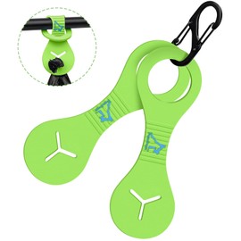 PuppyDoggy Dog Poop Bag Holder for Leash Waste Bag Carrier Dog Poop Bag Dispenser for Walking Running Bicycle Accessory 2 Pieces (Green)