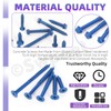 Swpeet 52Pcs 3/16" x 3-1/4" Slotted Hex Washer Head Concrete