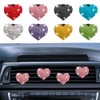 4PCS Heart-Shaped Car Vent Clips with Rhinestone, Automotive Air Fresheners
