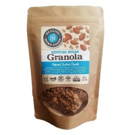 Reduced Sugar Almond Butter Chunk Granola
