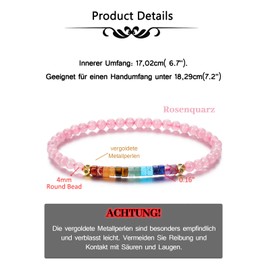 CrystalTears 7 Chakra Bracelet Women's Elastic Healing Crystals Bead Bracelet Reiki Talisman Spiritual Gifts, Stone