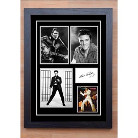 Stunning Quality Elvis Presley Signed/Autographed Print (A4 Framed 34cm x 24cm)
