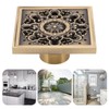 Copper Floor Drain Squared Retro Large Flow Odor Proof Shower