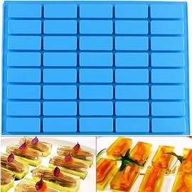 EPYHREHM 40 Cavity Narrow Rectangle Silicone Chocolate Molds Chocolate Bar Mold For Caramel Candy Truffles