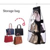 MICOKAY Hanging Closet Organizer, 2 Pcs 6 Pockets Hanging Handbag