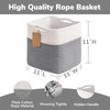 INDRESSME 11x11 Cube Storage Bins, 3-Pack Rope Woven Basket for