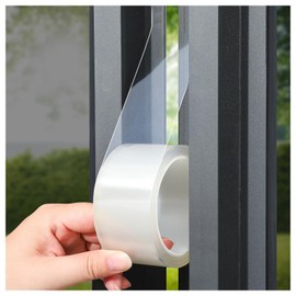 Window Weather Sealing Tape, Transparent Weather Stripping for Doors Windows and Shower Glass Crevice Bathroom, Residue-Free (2IN x 33FT)