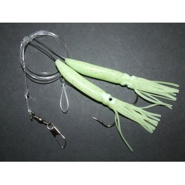 SUPER CATCH LUMO SQUID RIG LURE 2 x 10/0 HOOKS BOAT WRECK NORWAY 150LB LINE