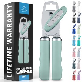 Zulay Kitchen Manual Can Opener with Bottle Opener with Turn Knob