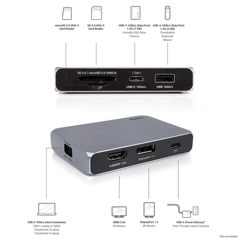 CalDigit USB-C Gen2 10Gb/s SOHO Dock - Up to 4K