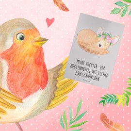 Mr. & Mrs. Panda Grußkarte Tochter Morgenmuffel - Geschenk, lustige Familiensprüche, Geschenke, Glückwunschkarte, Familienhumor, Einladungskarte,