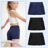 DIPUG Girls Volleyball Biker Shorts with Pockets High Waist Athletic