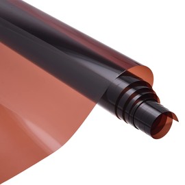 MECCANIXITY Window Film, Glass Sun Blocking, Heat Control Self Adhesive Brown Window Tint, 9.8x1.97ft for Home Office