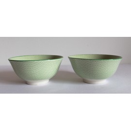 'AAF Nommel – 2 Large Matcha Rice Bowls Soba Bowl 2-Piece Set No. 099 Niji Green ø 15 cm