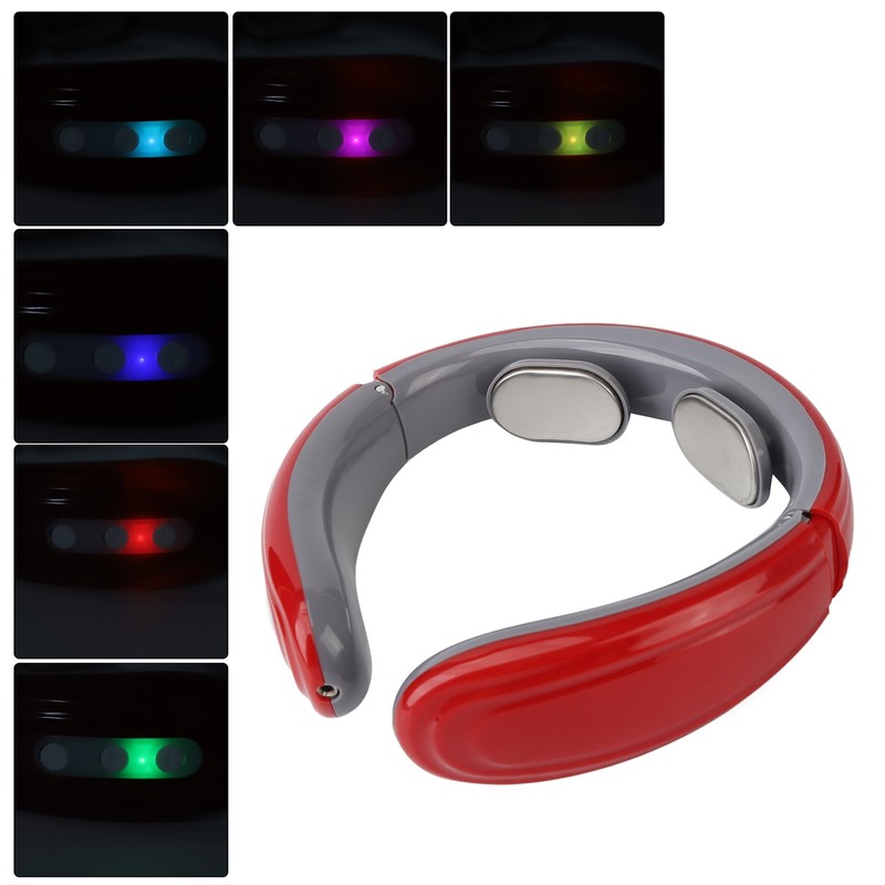 Wireless Pulse Neck Massager 6 Modes 9 Strengths Rechargeable Heating