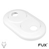 FUX Bio Doppelrosette 16mm - 22mm, Heizungsrohr Rosette für variable