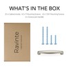 Ravinte 20 Pack Solid 3-3/4 Inch Kitchen Cabinet Handles Brushed