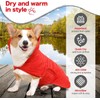 Dog Towel-400 GSM XXXL Size Red Microfiber Dog Drying Coat-Double