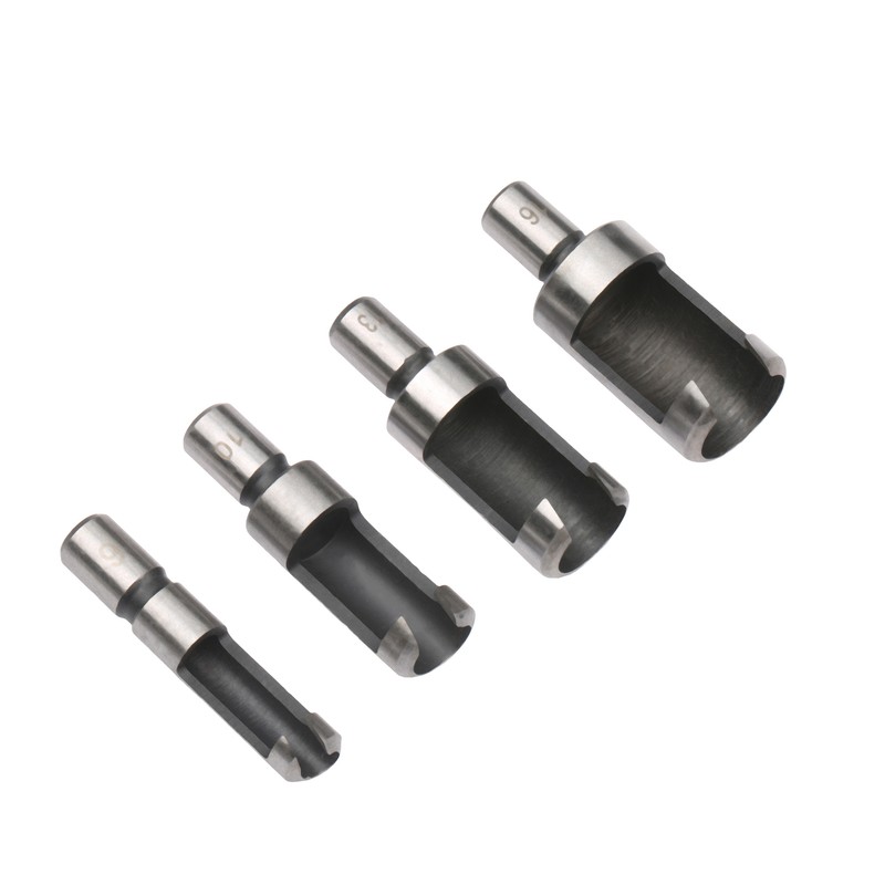 8Pcs Woodworking Chamfer Drilling Tool Wood Plug Cutter Drill Bit