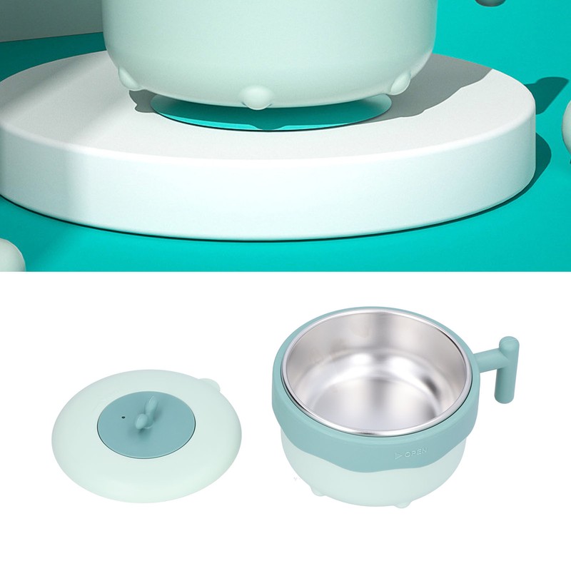 Stainless Steel Baby Feeding Bowl Heat Preservation Tableware Suction Bowl