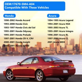 Tapa de gas, tapa de combustible de repuesto 17670-SM4-A04 17670SM4A04 para Honda 1990-2002, Acura 1994-2003, 1990-2002 Accord, 1997-2001 CRV,1993-2000 Civic ,1995 -2001 Odyssey Prelude Integra, 2000-2001 Insight S2000, más.