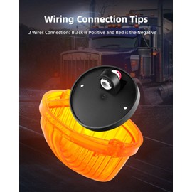 LBRST 5x Amber Len Round-Shape Cab Marker Cover Lens